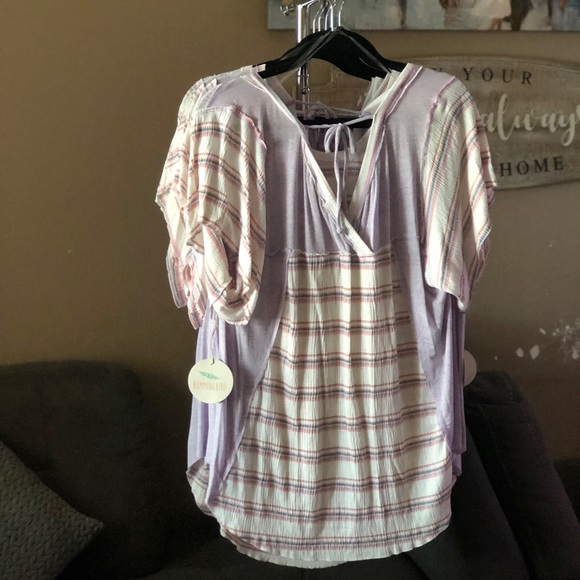 Striped boho ribbed top - Picture 6 of 8